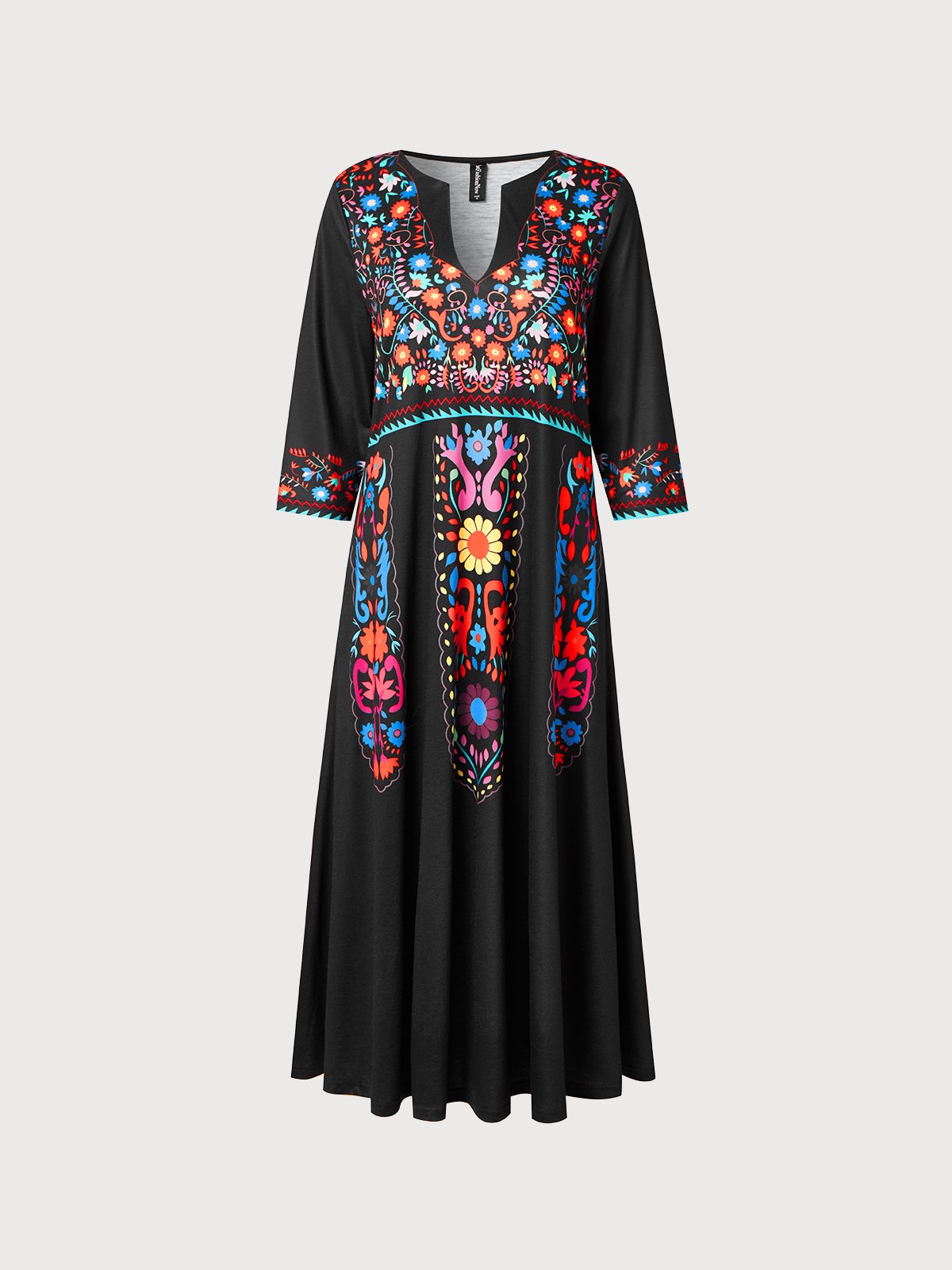 V-hals Boho Regelbunden passa Klänning