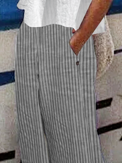 Polyester  Knäppt Klassisk Geometri Byxor