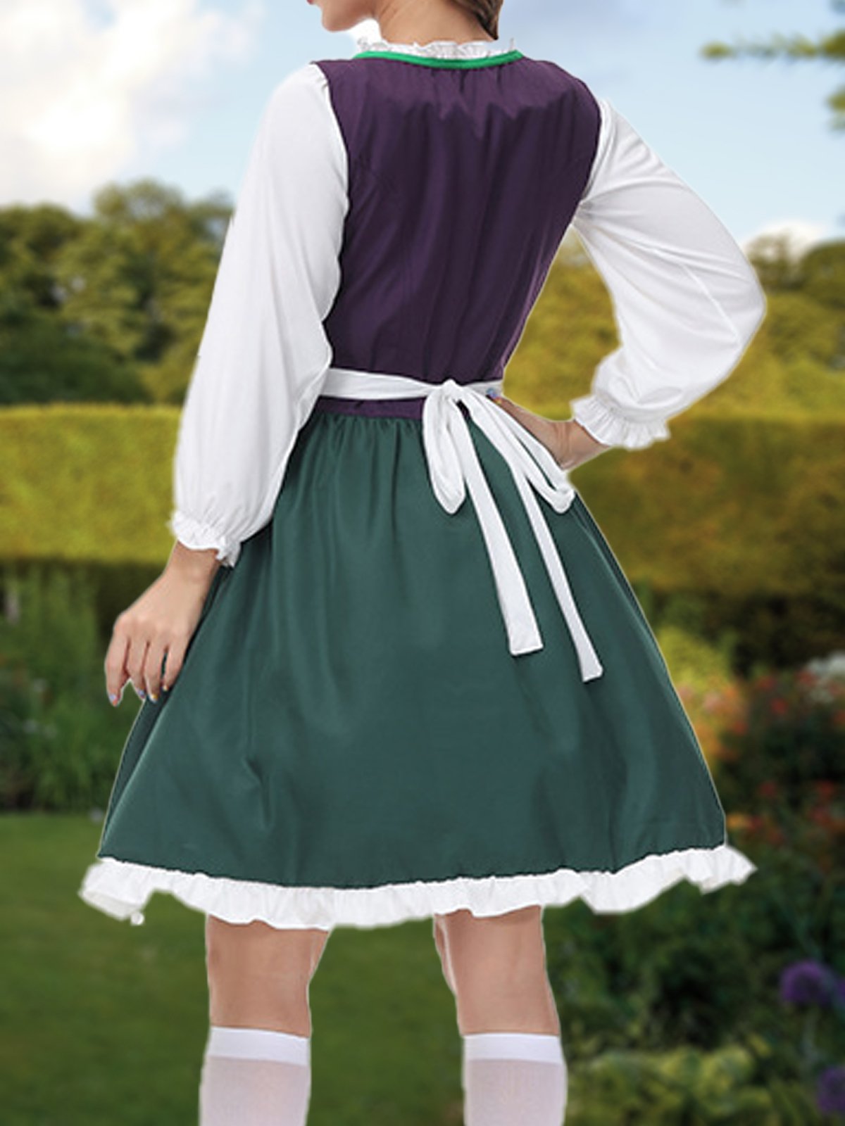 Semester Enkel Crew Neck Klänning Oktoberfest Kläder