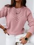 Enkel Tillfällig Crew Neck Tröja