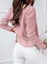 Enkel Tillfällig Crew Neck Tröja