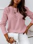 Enkel Tillfällig Crew Neck Tröja