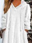Lösa Ludd/granulär fleece Tyg Luvtröja Tillfällig Klänning