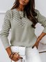 Enkel Tillfällig Crew Neck Tröja