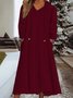 Lösa Ludd/granulär fleece Tyg Luvtröja Tillfällig Klänning