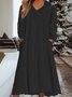Lösa Ludd/granulär fleece Tyg Luvtröja Tillfällig Klänning
