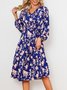 Tillfällig Blommig Klänningar Boho Semester Strand Damkläder