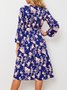Tillfällig Blommig Klänningar Boho Semester Strand Damkläder