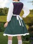 Semester Enkel Crew Neck Klänning Oktoberfest Kläder