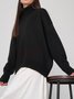 Tillfällig Enkel Crew Neck Regelbunden passa Tröja