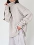Tillfällig Enkel Crew Neck Regelbunden passa Tröja