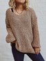 Tillfällig Enkel Crew Neck Regelbunden passa Tröja