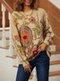 Tillfällig Blommig Regelbunden passa Crew Neck Tröja