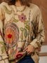 Tillfällig Blommig Regelbunden passa Crew Neck Tröja