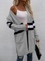 Tillfällig Färg Blockera Cardigan