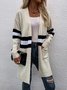 Tillfällig Färg Blockera Cardigan