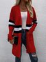 Tillfällig Färg Blockera Cardigan