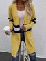 Tillfällig Färg Blockera Cardigan