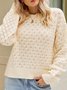 Tillfällig Enkel Crew Neck Regelbunden passa Tröja