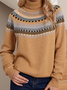 Tillfällig Abstrakt Crew Neck Tröja