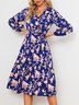 Tillfällig Blommig Klänningar Boho Semester Strand Damkläder