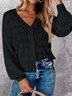 Tillfällig Enkel V-hals Cardigan