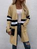Tillfällig Färg Blockera Cardigan